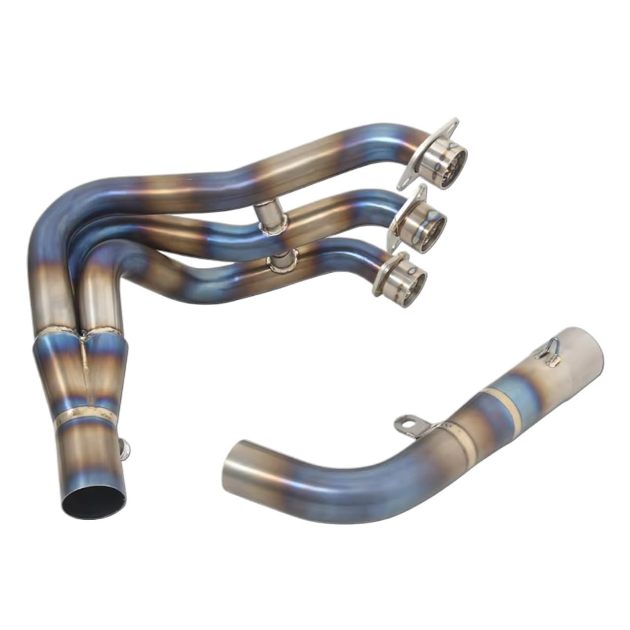 YSSLYEU Motorrad Auspuffrohr Für Daytona 675R 2006-2012 Front Link Pipe Motorrad-Auspuffanlagen Für Escape Mod Schalldämpfer Motorrad-Auspuffadapter(Multi-Colored) von YSSLYEU