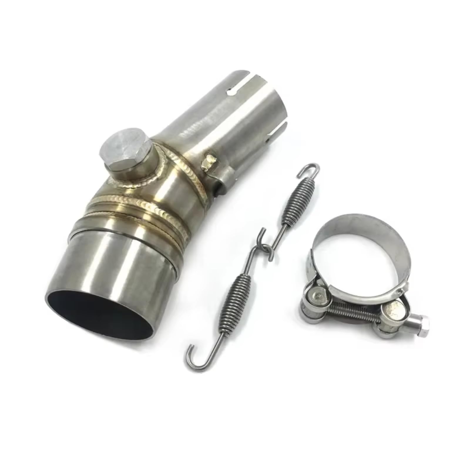 YSSLYEU Motorrad Auspuffrohr Für ER6N 51mm Motorrad Auspuffrohr Schalldämpfer Für Flucht Verbindungsrohr Vorne Link Rohr Moto Mid Rohr Zubehör von YSSLYEU