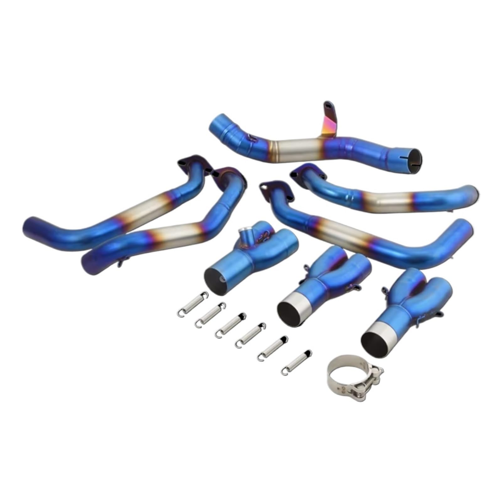 YSSLYEU Motorrad Auspuffrohr Für Ninja Für Z900 A2 2017 2018 2019 2020 2021 2022 2023 2024 Motorradauspuff Fluchtsystem Header Front Link Rohranschluss 51mm Schalldämpfer(Multi-Colored) von YSSLYEU