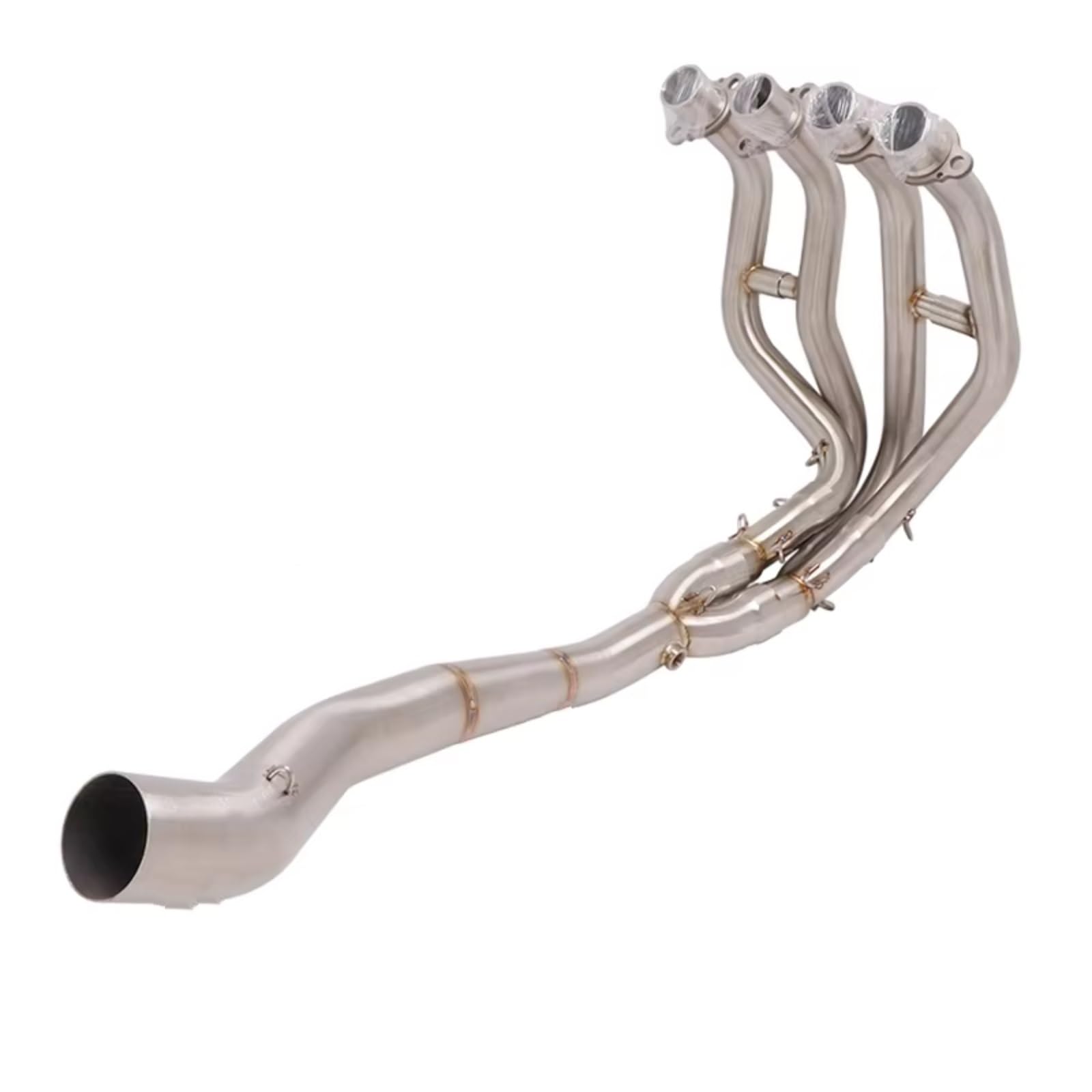 YSSLYEU Motorrad Auspuffrohr Für Ninja Für ZX25R 2021 2022 Motorradauspuff Fluchtsysteme Ändern Front Link Pipe Schalldämpfer Motocross Auspuffrohr Link Verbinden(Silver) von YSSLYEU