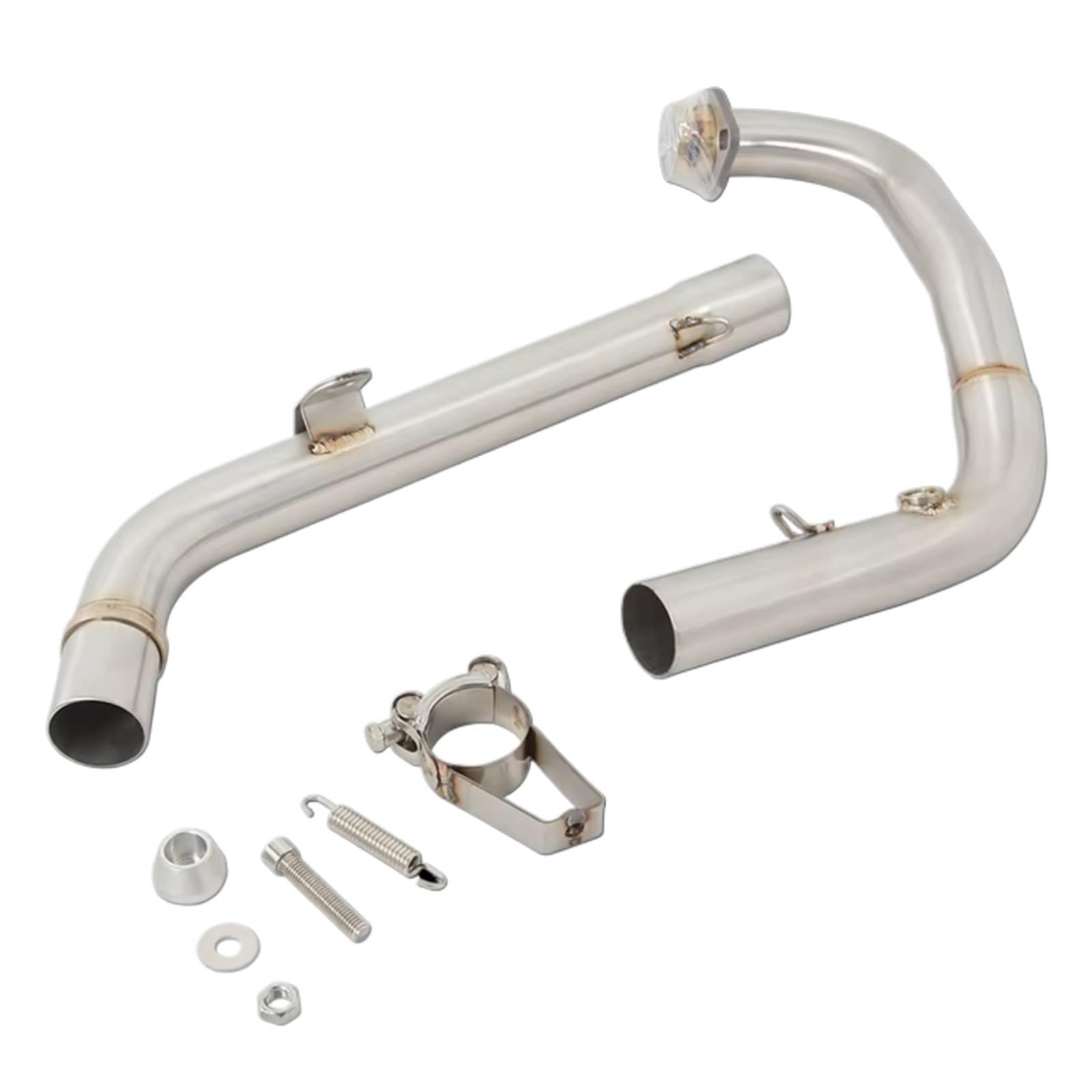 YSSLYEU Motorrad Auspuffrohr Für Ninja125 Für Z125 2018 2019 2020 2021 2022 Motorradauspuff Für Escape Front Mid Link Pipe Für Connect Muffler Auspuffspitze Schalldämpfer von YSSLYEU