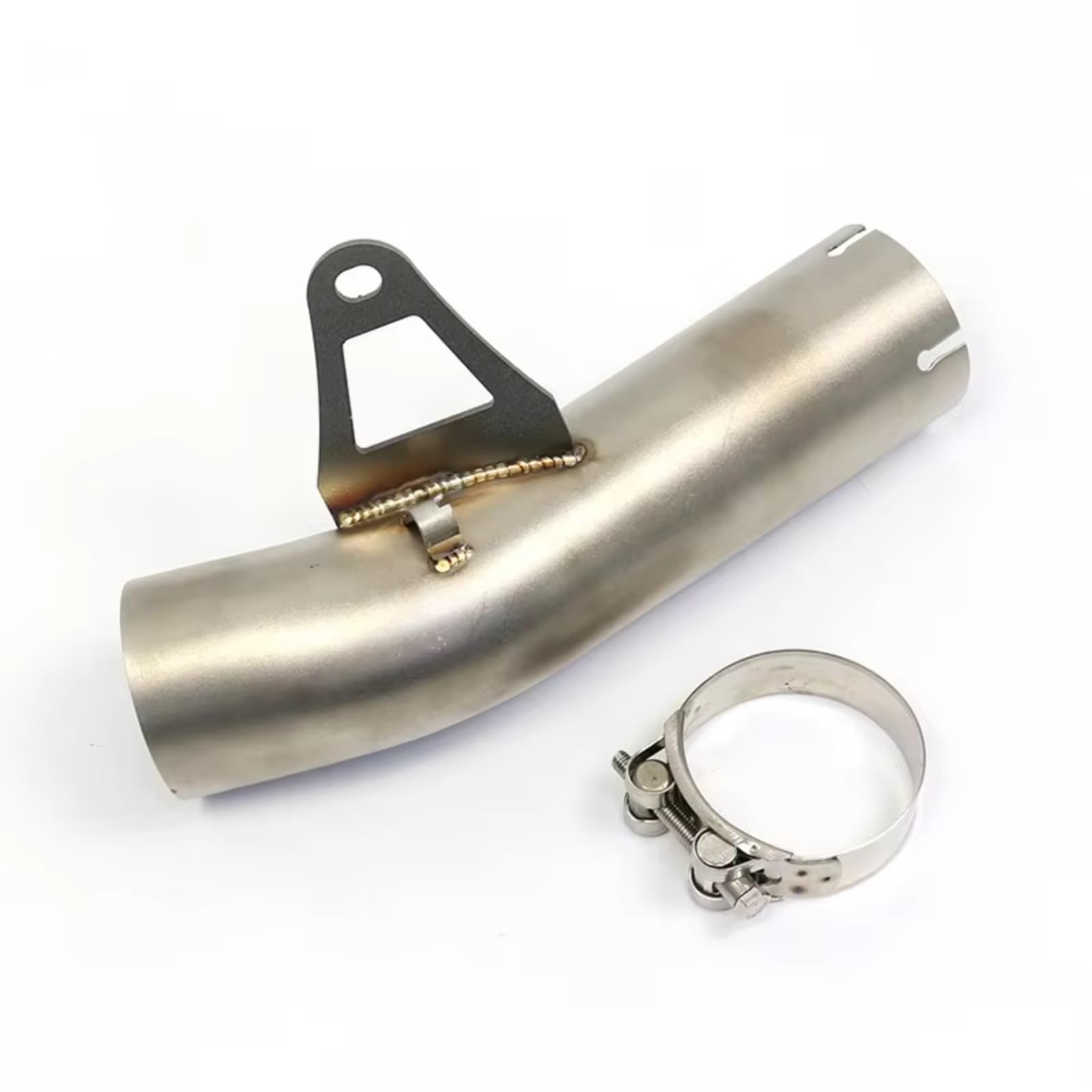 YSSLYEU Motorrad Auspuffrohr Für S1000RR 2009–2016 Modifizierter 60 Mm Schalldämpfer Aus Edelstahl Auspuff Mittelverbindungsrohr Motorrad Auspuffadapter(Silver) von YSSLYEU