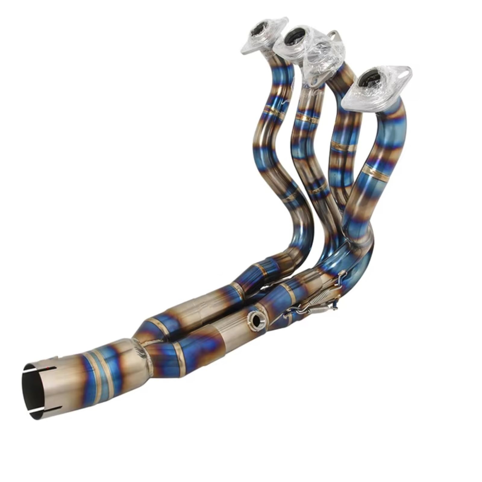 YSSLYEU Motorrad Auspuffrohr Für ZX6R 636 2007-2017 Motorradauspuff-Fluchtsystem Schalldämpfer Front Link Pipe Motorrad-Vollauspuffsystem(Multi-Colored) von YSSLYEU