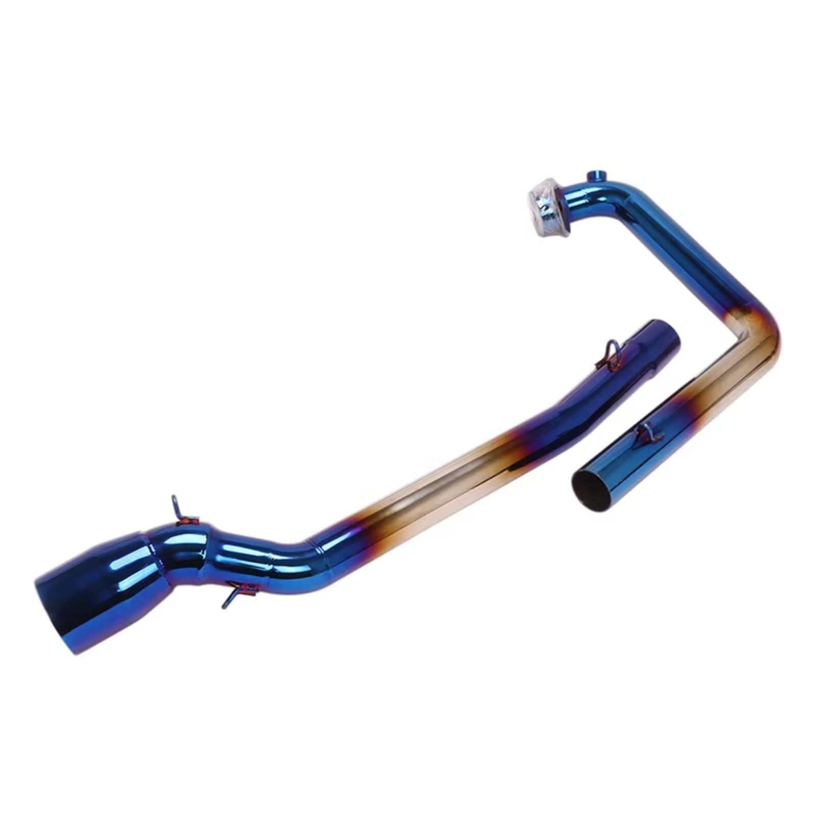 YSSLYEU Motorrad Auspuffrohr Kompatibel Mit Suzuki Für GSX150R Für GSXR150 Für GSXS150 Motorrad-Komplettauspuff Für Escape Modify 50,8 MM Front Link Pipe(Multi-Colored) von YSSLYEU