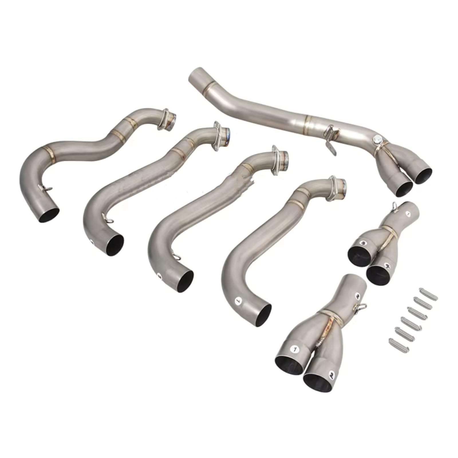 YSSLYEU Motorrad Auspuffrohr Kompatibel Mit Suzuki Für GSXR1000 2017-2023 Motorradauspuff Für Escape Front Link Pipe Connection Schalldämpfer von YSSLYEU