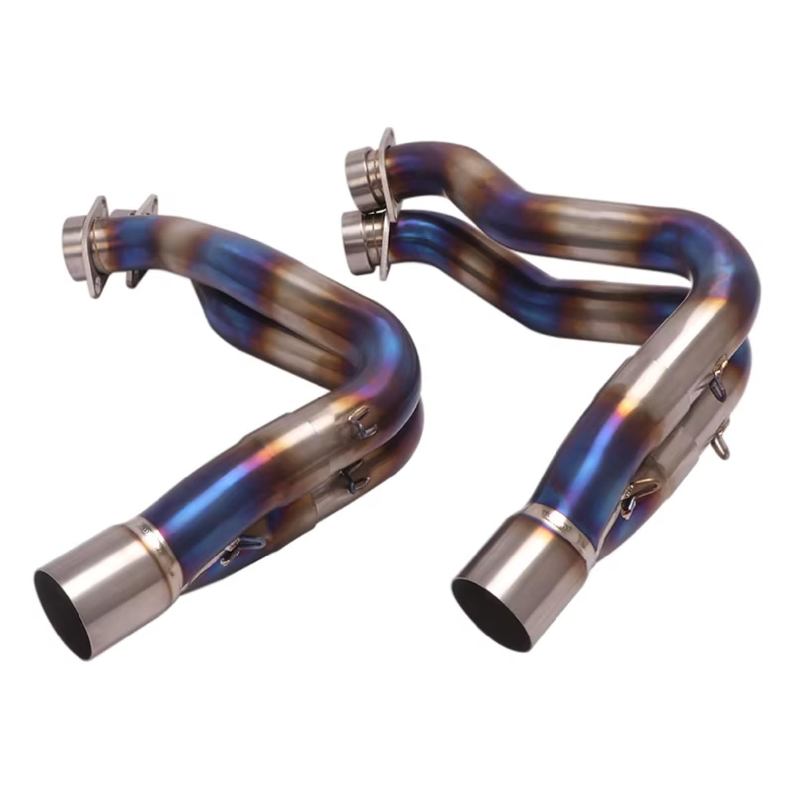 YSSLYEU Motorrad Auspuffrohr Kompatibel Mit Yamaha Für MT10 Für YZF-R1 Für R1M 2015-2021 Motorradauspuffanlagen Modifiziert Für Escape Front Link Pipe Schalldämpfer(Multi-Colored) von YSSLYEU