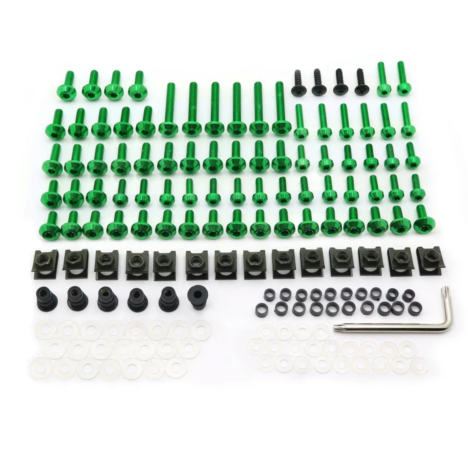 YSSLYEU Motorrad Schrauben Muttern Für CBR600 Für F4 Motorrad Teile Verkleidung Für Bolzen Kit Körper Schrauben Motorrad Schrauben Schrauben Muttern Automotive Teile(Green) von YSSLYEU