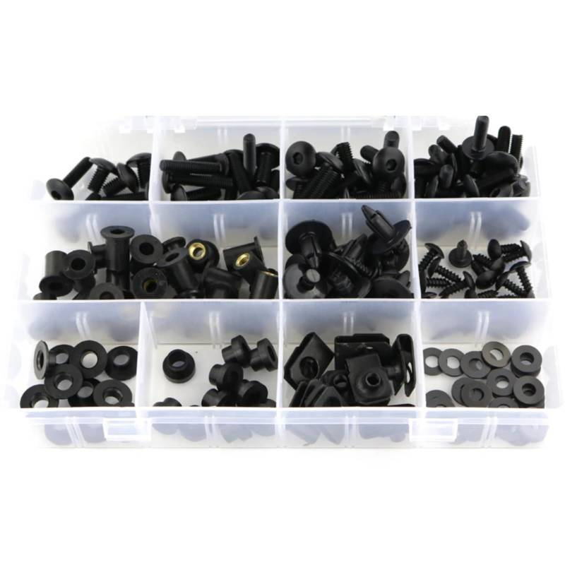 YSSLYEU Motorrad Schrauben Muttern Für CBR600RR 2013-2016 Motorrad Vollständige Verkleidung Schrauben Kit Verkleidung Clips Karosserie Schrauben Motorrad Verkleidung Für Bolzen Kit(Black) von YSSLYEU