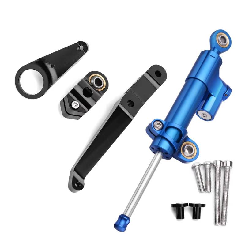 YSSLYEU Stabilisator Lenkungs Für CBR954RR Für CBR 954 RR 2002 Universal Motorrad Dämpfer Lenkung Stabilisieren Steuerung Mit Montage Halterung Einstellbar Linear(Blue) von YSSLYEU