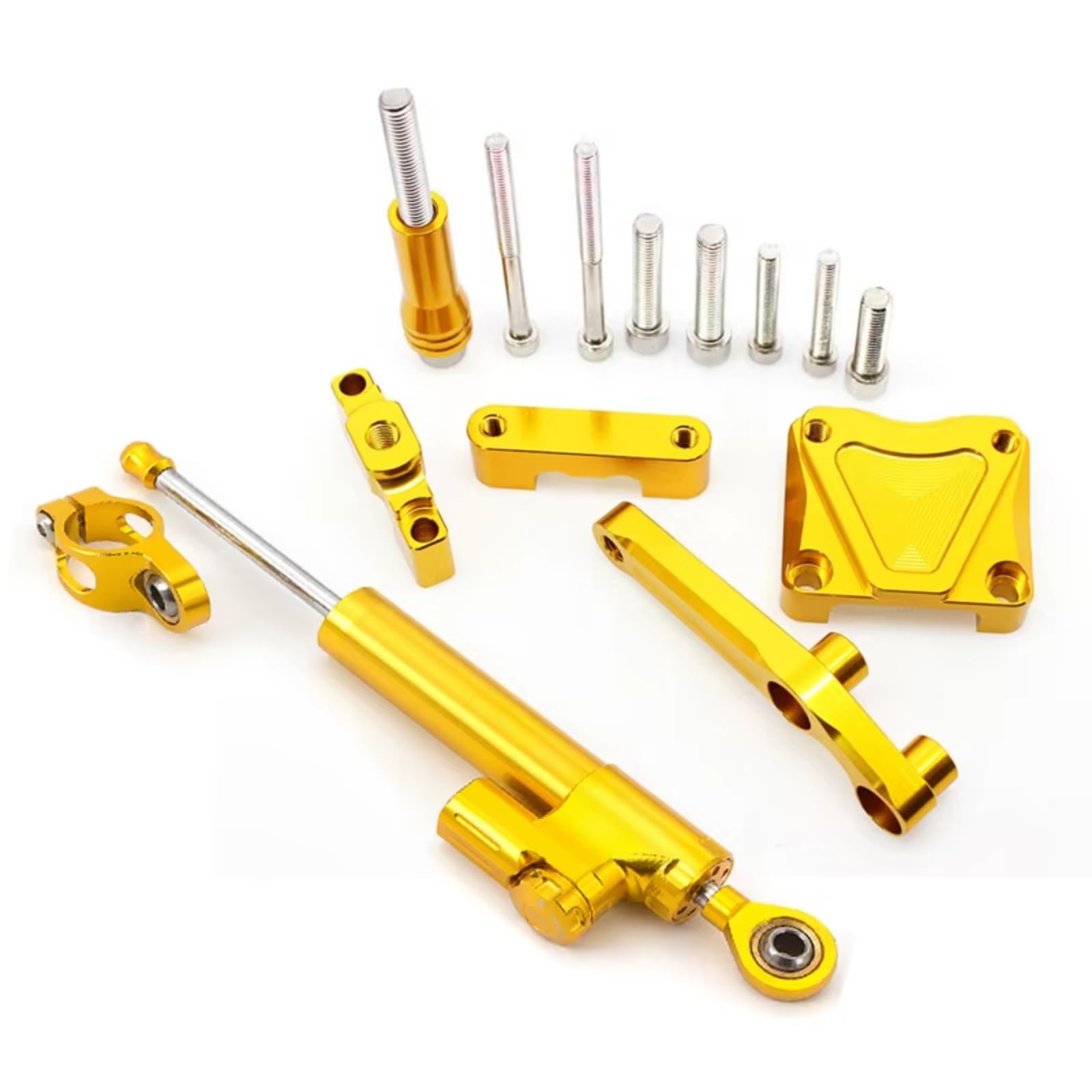 YSSLYEU Stabilisator Lenkungs Für EX300 Für NINJA300 2013-2017 2016 2015 2014 2013 Universal Motorrad Dämpfer Lenkung Stabilisieren Halterung Teile(Yellow) von YSSLYEU