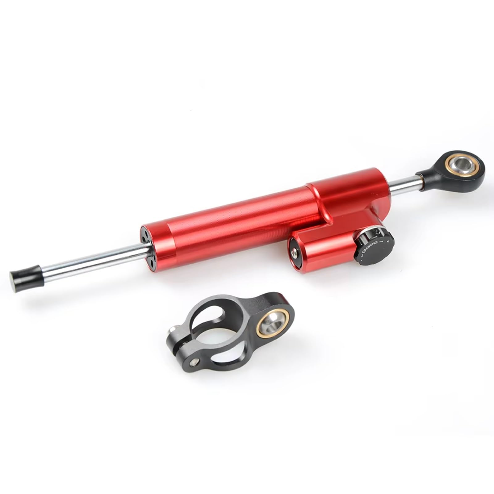 YSSLYEU Stabilisator Lenkungs Kompatibel Mit 1000 300X 650 650CC /Abs Für Z750 Motorräder Verstellbares Lenkungsstabilisator Dämpfer Zubehör(Red1) von YSSLYEU