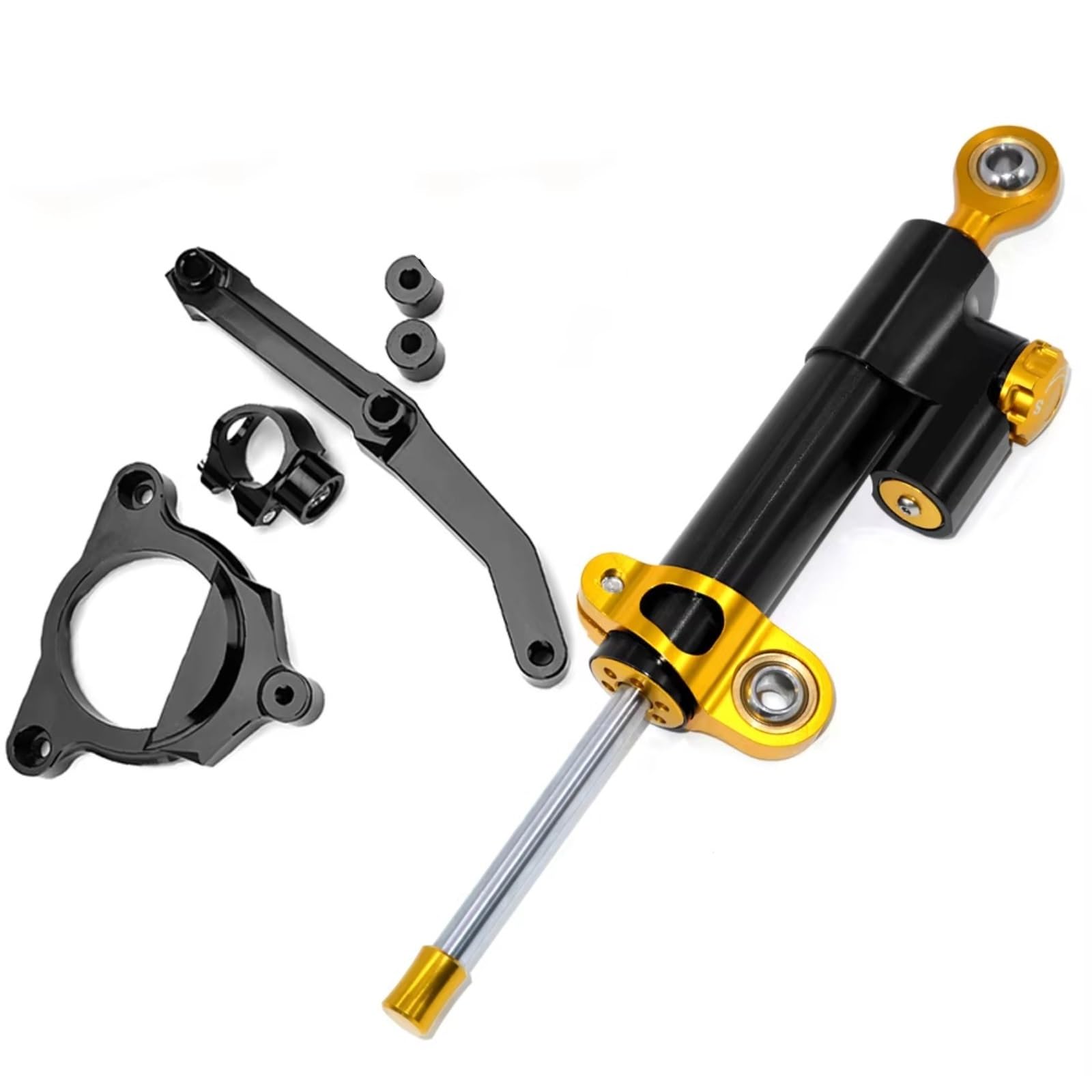 YSSLYEU Stabilisator Lenkungs Kompatibel Mit Für Z 800 Für Z800 2013 2014 2015 2016 Motorrad Stabilisierungssteuerung Montage Verstellbarer Dämpfe Universal(Black 1) von YSSLYEU