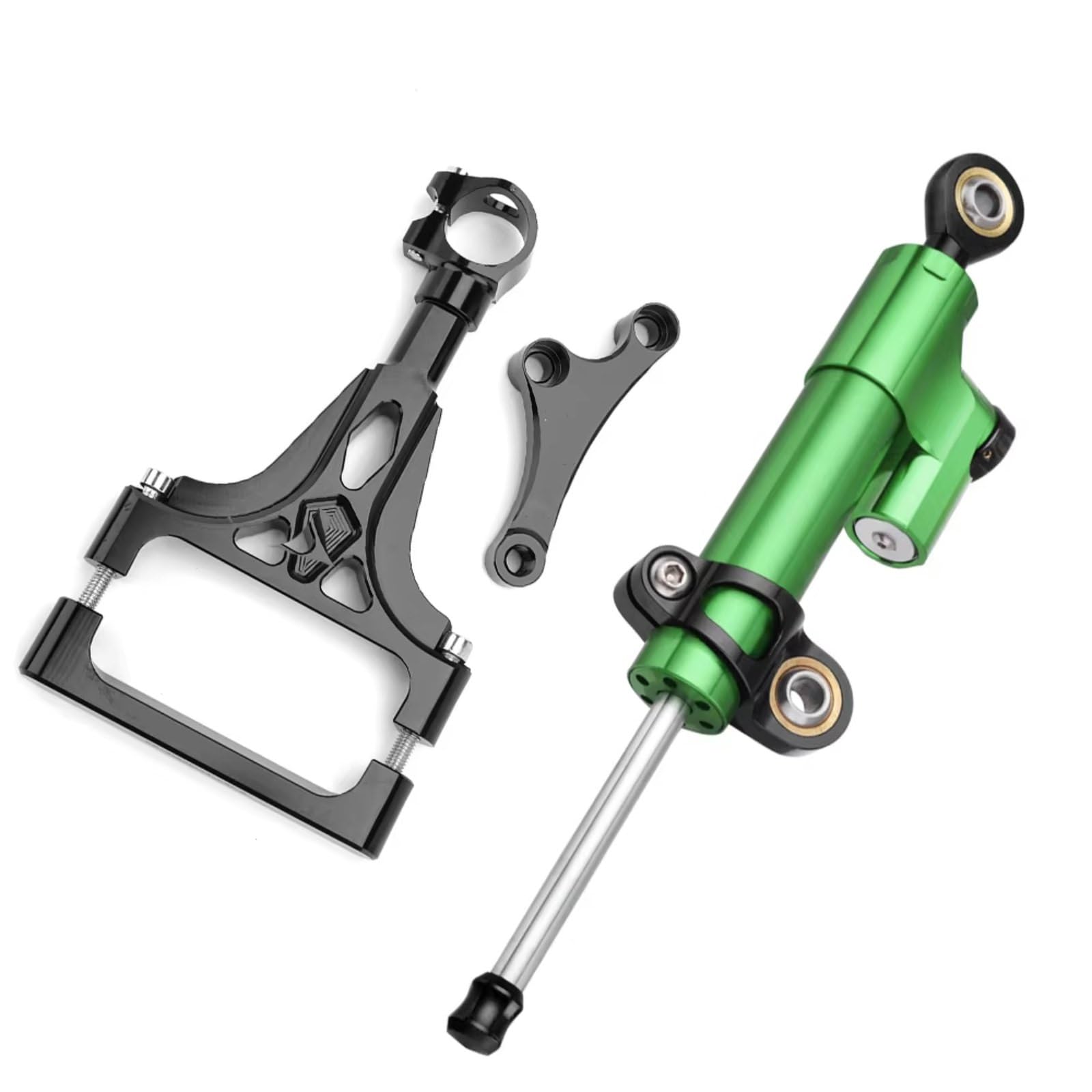 YSSLYEU Stabilisator Lenkungs Kompatibel Mit Für Z1000 Für Z750 Für Z 750 1000 2003–2009 Motorrad Dämpfer Lenkung Stabilisierungskontrolle Montagehalterungssatz(Green1) von YSSLYEU