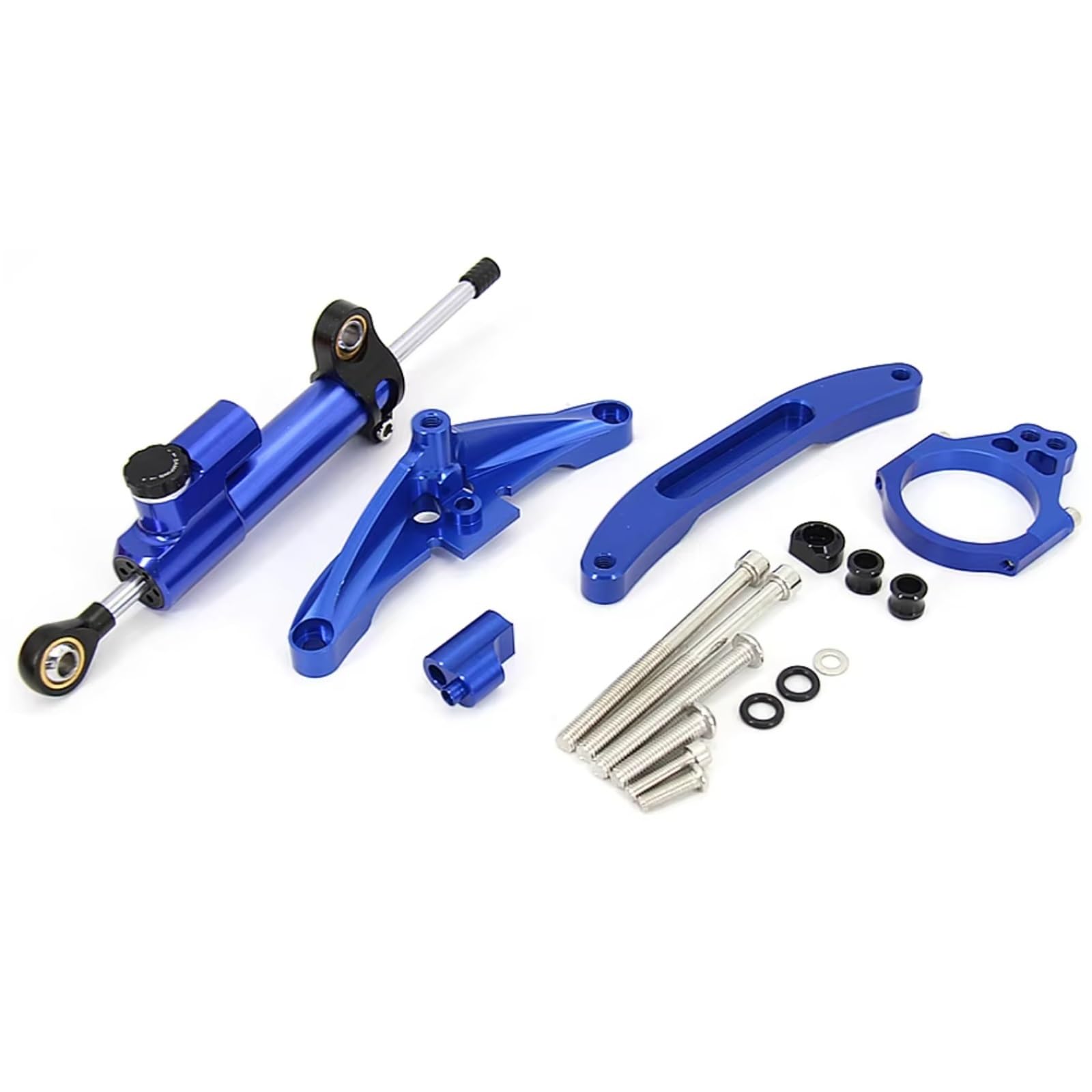 YSSLYEU Stabilisator Lenkungs Kompatibel Mit Yamaha Für FZ1 Für 2006–2015 2014 2013 2012 Motorrad Lenkungsdämpfer Halterung Stabilisator Montageunterstützung(Blue) von YSSLYEU