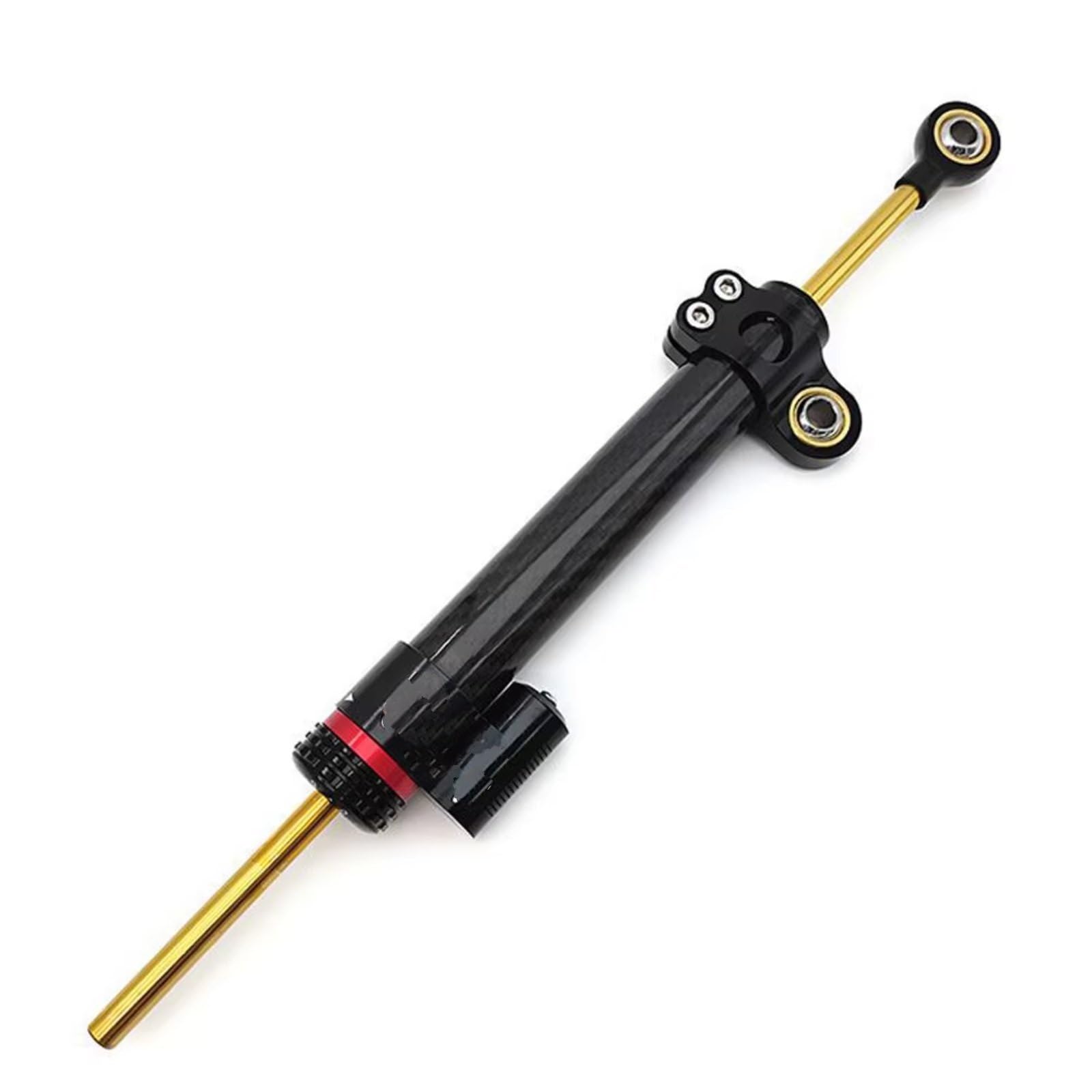 YSSLYEU Stabilisator Lenkungs Kompatibel Mit Yamaha Für MT09 Für MT10 Für MT07 Für ZX6R 345Mm 255Mm Motorrad Lenkungsstabilisator Balance Dämpfer(Black,345mm) von YSSLYEU