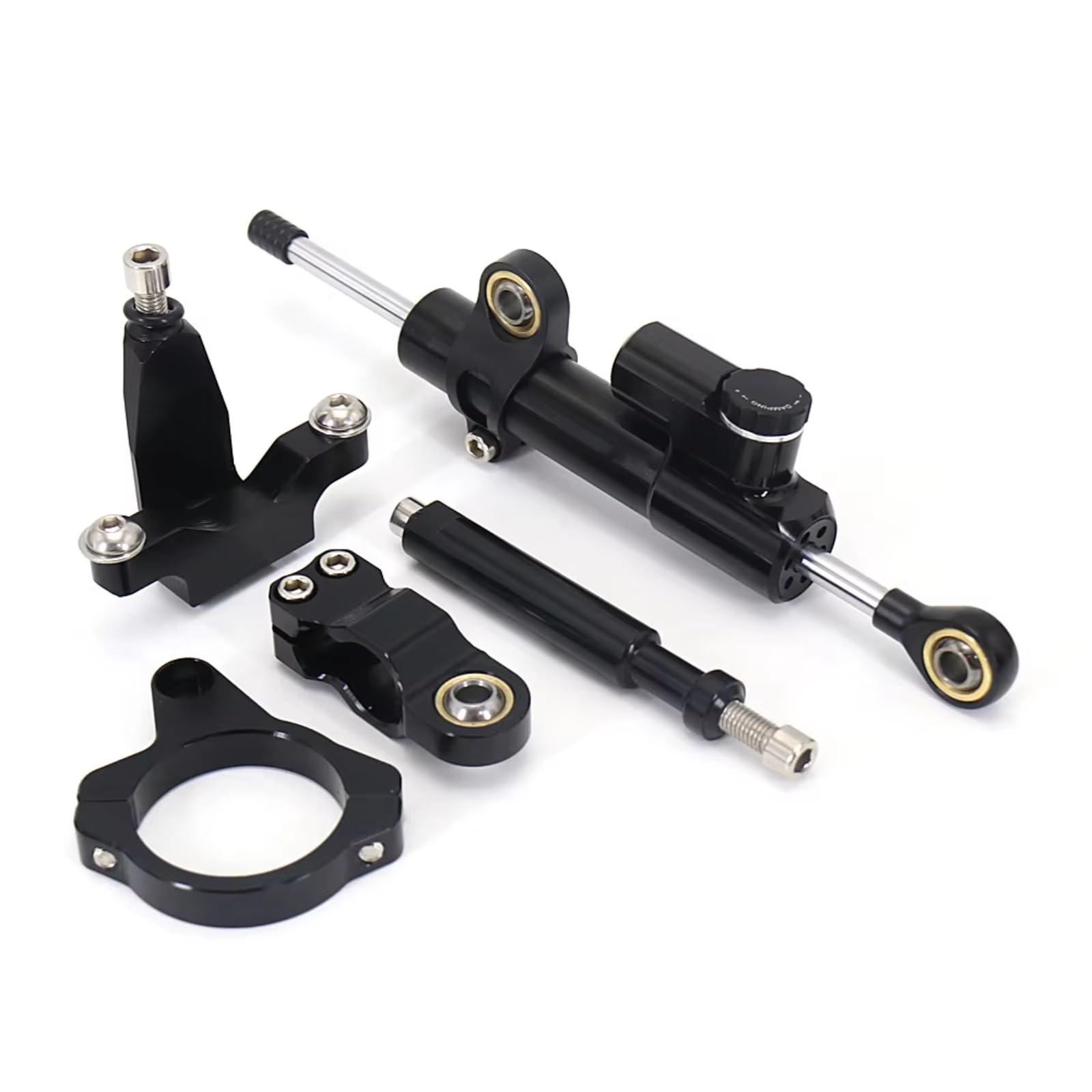 YSSLYEU Stabilisator Lenkungs Kompatibel Mit Yamaha Für YZF R7 2021 2022 2023 Für YZF R7 Motorrad Dämpfer Lenkungsstabilisator Stützhalterungs Set(Black) von YSSLYEU