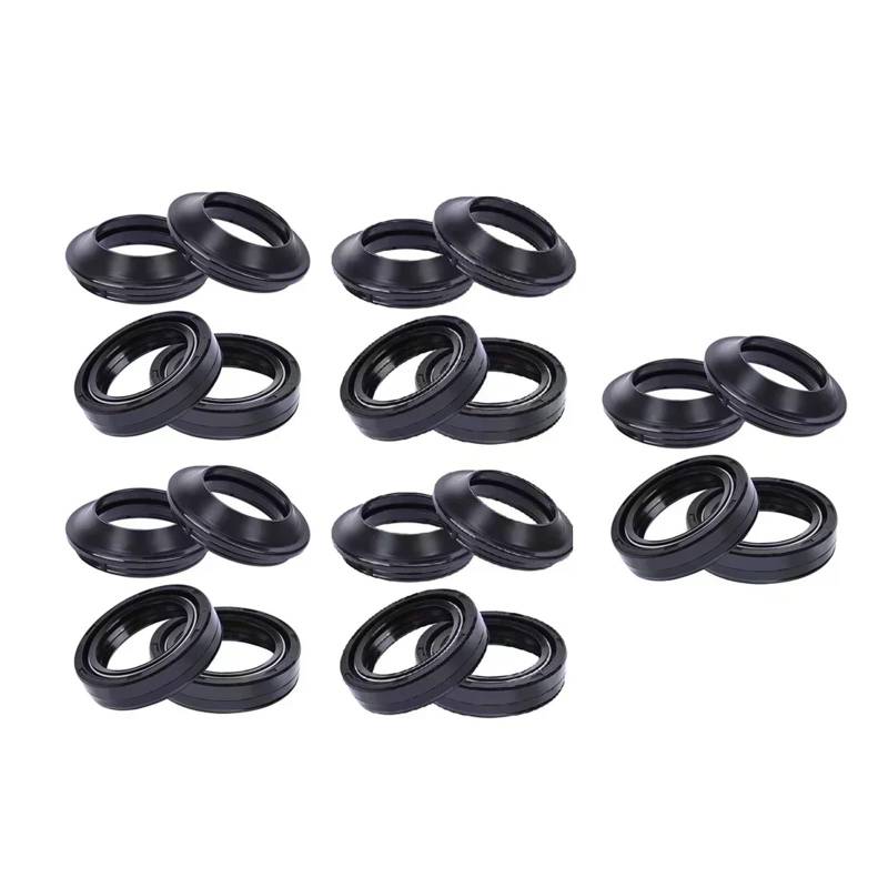 33x46x11 33 * 46 * 11 Motorrad Zubehör Gabel Dämpfer Öl Dichtung 33 46 11 for 91255-413-881 51490-KEY-700(10pc seal 10pc cover) von YTNBGRF