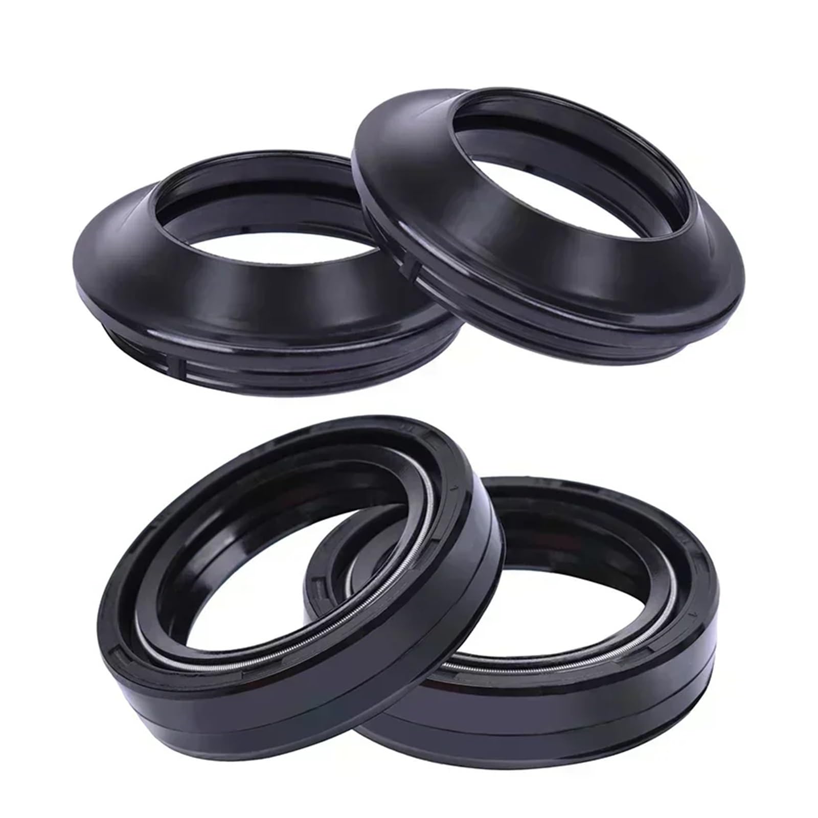 33x46x11 33 * 46 * 11 Motorrad Zubehör Gabel Dämpfer Öl Dichtung 33 46 11 for 91255-413-881 51490-KEY-700(2pcs seal 2pcs cover) von YTNBGRF