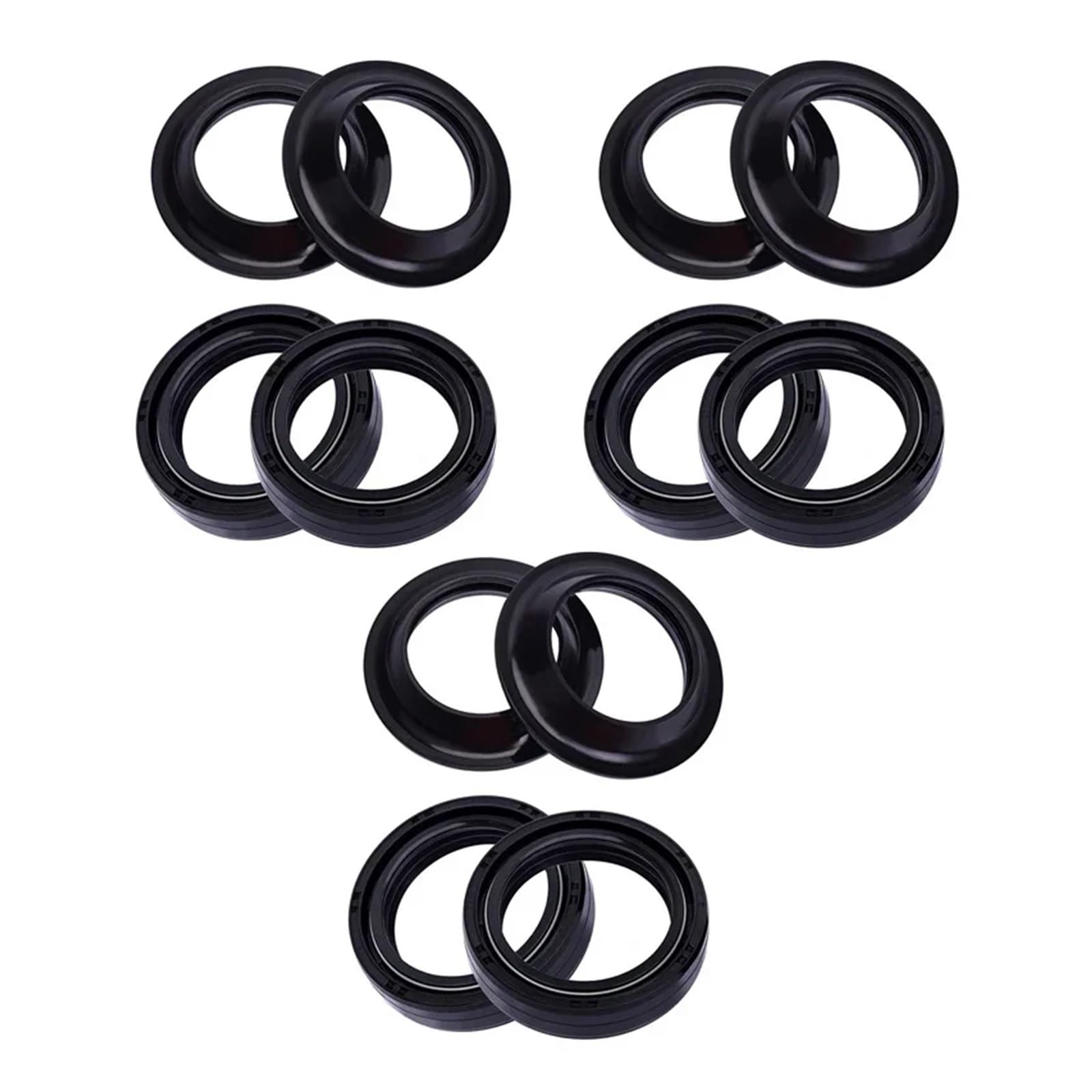 35x48x11 35 * 48 Motorrad Zubehör Gabel Dämpfer Öl Dichtung 35 48 Staub Abdeckung for 125 RV RX RX125 125 RV125(6pcs seal 6pcs cover) von YTNBGRF