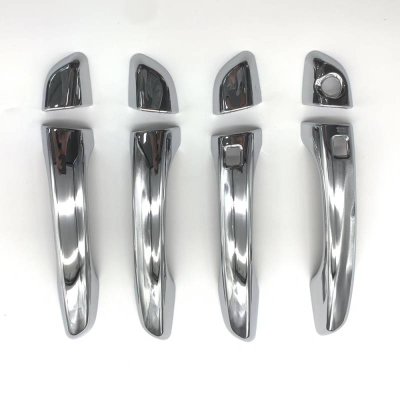 Auto Außentürgriff Fahrertür/Passend for Hyundai i30 i30N 2018 2019 2020 Außentürgriffverkleidung, Kohlefaser, Chrom, Silber, dekoratives Auto-Außenzubehör(3 Hole Silver) von YTRAVHI