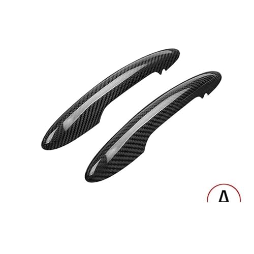 Auto Außentürgriff Fahrertür 2 STÜCKE Auto kohlefaser dekorative zubehör auto außentürgriff griff/Fit for BMW MINI COOPER F54 F55 F56 F57 F60 R55 R56 R60(Black-F series-A) von YTRAVHI