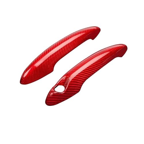 Auto Außentürgriff Fahrertür 2 STÜCKE Auto kohlefaser dekorative zubehör auto außentürgriff griff/Fit for BMW MINI COOPER F54 F55 F56 F57 F60 R55 R56 R60(Red-R series) von YTRAVHI