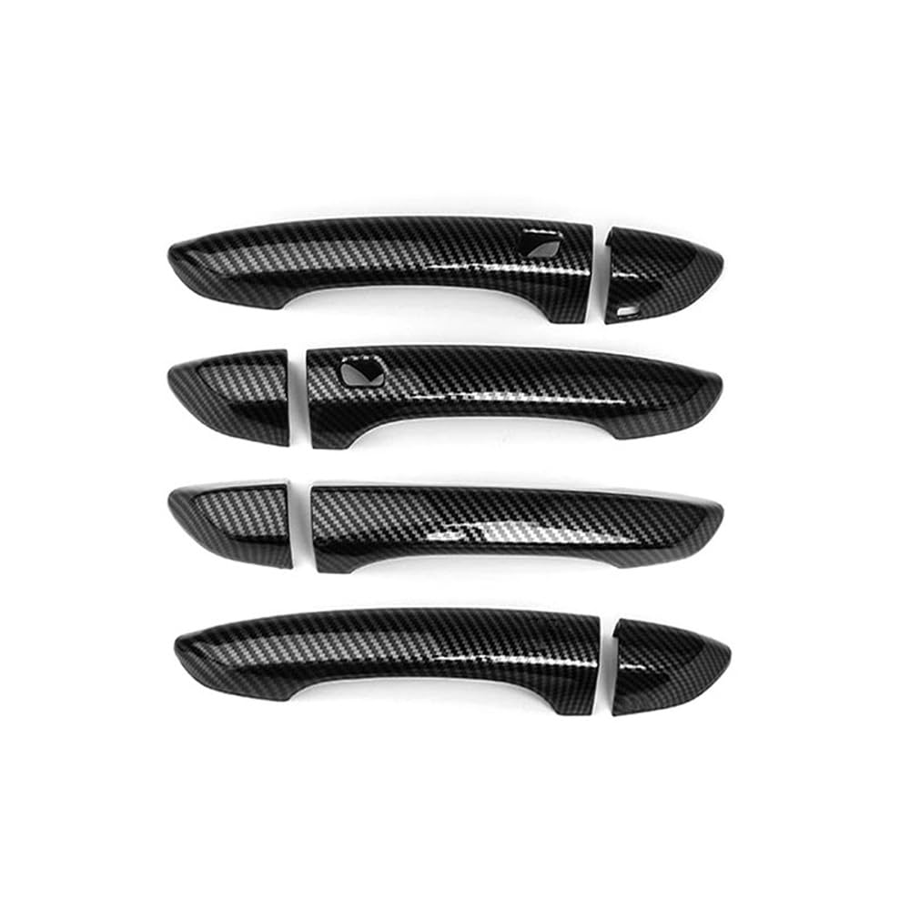 Auto Außentürgriff Fahrertür Außentürgriffabdeckung im Carbonfaser-Stil, Zierzubehör in leuchtendem Schwarz, passend for Kia Stinger 2018 2019 2020 2021 2022(Carbon Fiber) von YTRAVHI