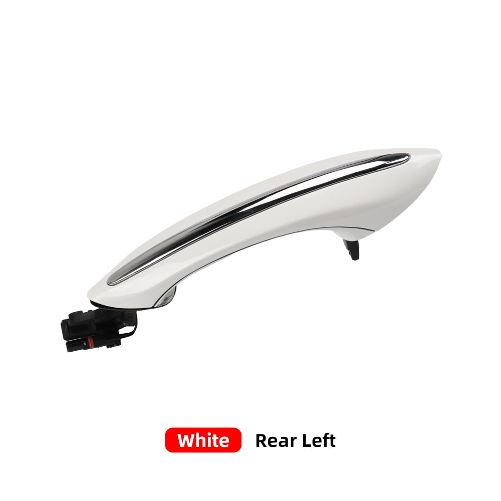 Auto Außentürgriff Fahrertür Auto-Außentürgriff mit Komfortzugang/Passend for BMW 5 7er F01 F02 F06 F10 520d 520i 525d 528i 530d 530i(White Rear Left) von YTRAVHI