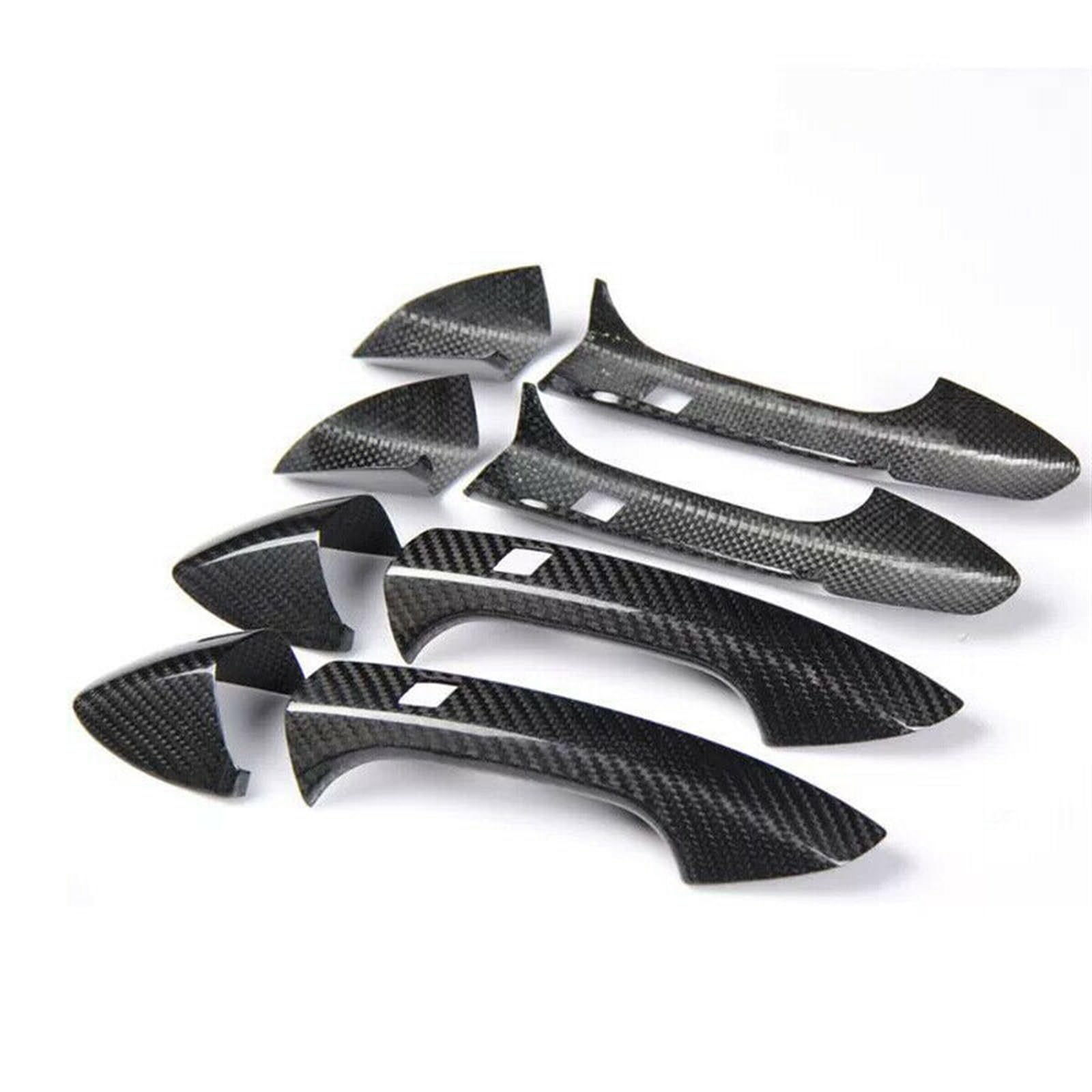 Auto Außentürgriff Fahrertür Carbon Fiber Auto Außentür Griff Abdeckung Pull Trim/Fit for Mercedes Benz W204 C Klasse 2009-2014 von YTRAVHI