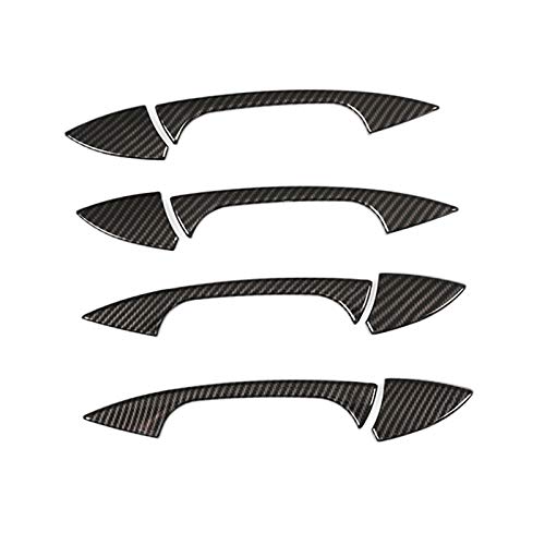 Auto Außentürgriff Fahrertür Carbon Fiber Texture Auto Außentürgriff/Schüsselabdeckung Trim/Fit for Mercedes Benz CE GLK ML CLA Klasse W166 W117 X204 W204 W212 W246(Door handle trim) von YTRAVHI