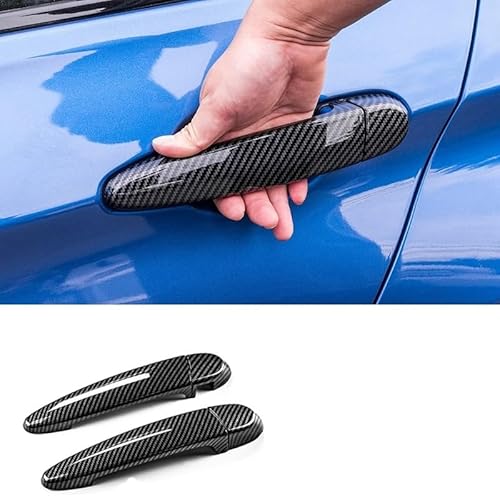 Auto Außentürgriff Fahrertür LHD RHD Carbon Fiber Außentürgriffabdeckung Zierleisten/Passend for BMW F30 F31 F32 F33 F34 F36 E70 E71 E84 F25 F26 F20 Zubehör(RHD C) von YTRAVHI