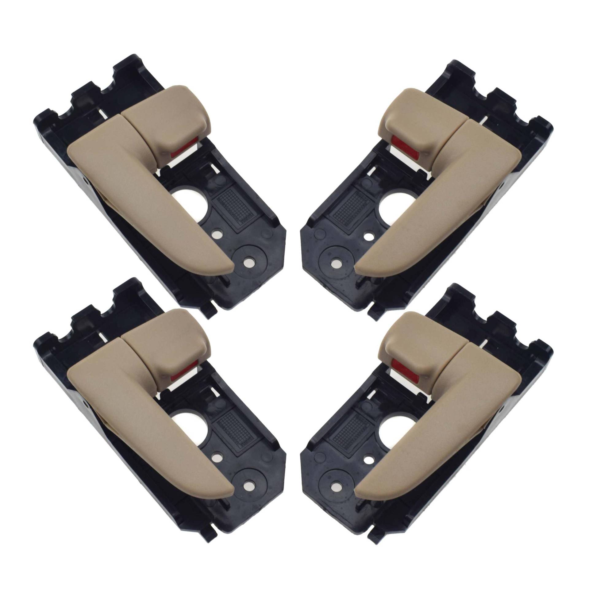 Auto Außentürgriff Fahrertür Schwarz Beige Chrom/Passend for Kia Spectra Spectra5 Cerato 2004-2009 Außen Innen Vorne Hinten Links Rechts Türgriff Fahrer & Beifahrer(Beige Inside 4pcs) von YTRAVHI