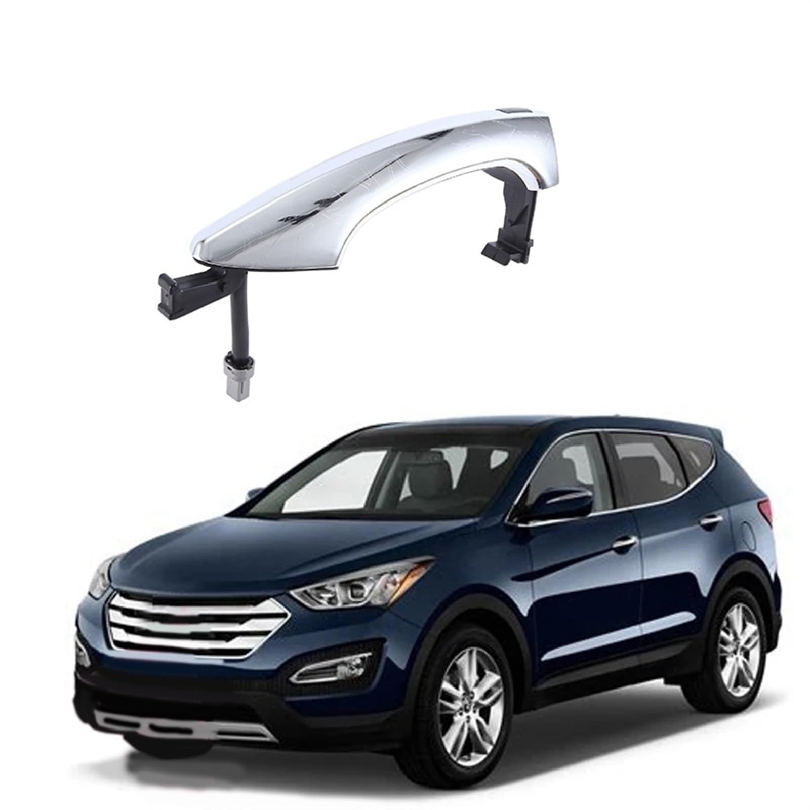 Auto Außentürgriff Fahrertür Vordere Außentürgriffe Auto-Sensor-Türgriff/Passend for Hyundai Santa Fe DM 2013-2018 von YTRAVHI