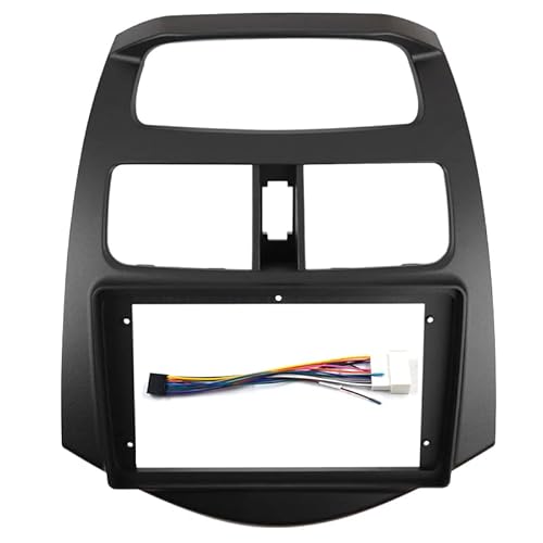 Autoradio Radioblende Doppel 2 Din 9 Zoll Radioblenden/Passend for Chevrolet Spark 2010-2013 Doppel-Android-DVD-Stereo-Panel Armaturenbrett Umrüstung Einbaurahmen Autoradio Radioblende Doppel(Frame- von YTRAVHI