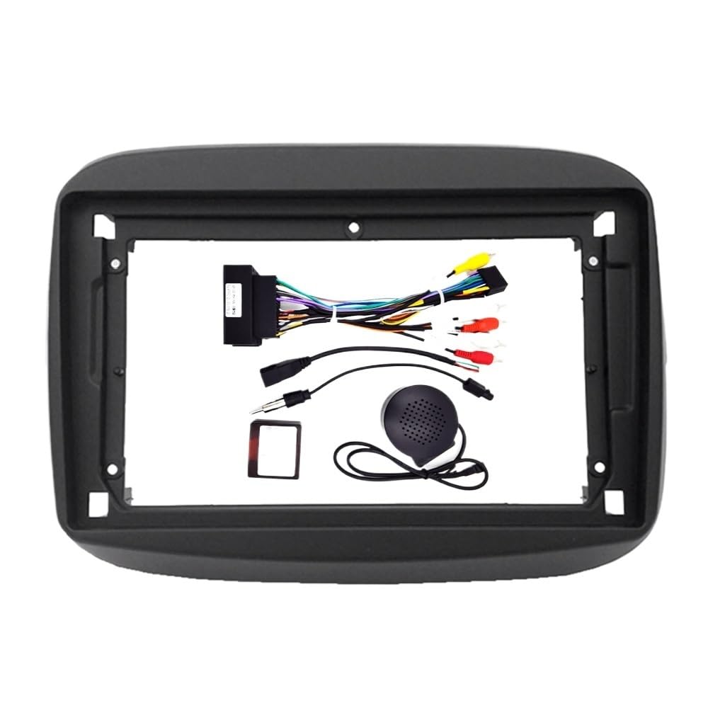 Autoradio Radioblende Doppel 9 Zoll 2 Din Auto Video Blende/Fit for Fiat Mobi 2016+ Panel Player Audio Stereo Rahmen Armaturenbrett Dash Mount Kit Autoradio Radioblende Doppel(Frame cable canbus) von YTRAVHI