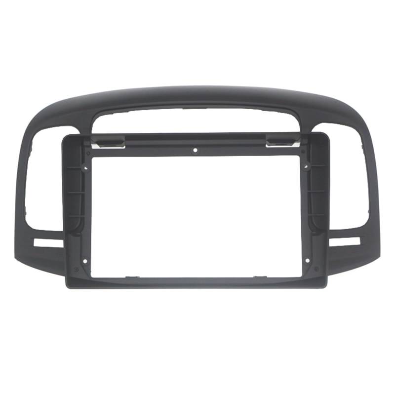 Autoradio Radioblende Doppel 9-Zoll-Autoradio-Blende/Passend for Hyundai Accent 2008-2011 Auto-Stereo-Audio-Player DVD-Panel Dash Frame Kit Mittelkonsolenhalter Autoradio Radioblende Doppel(Black,7 von YTRAVHI