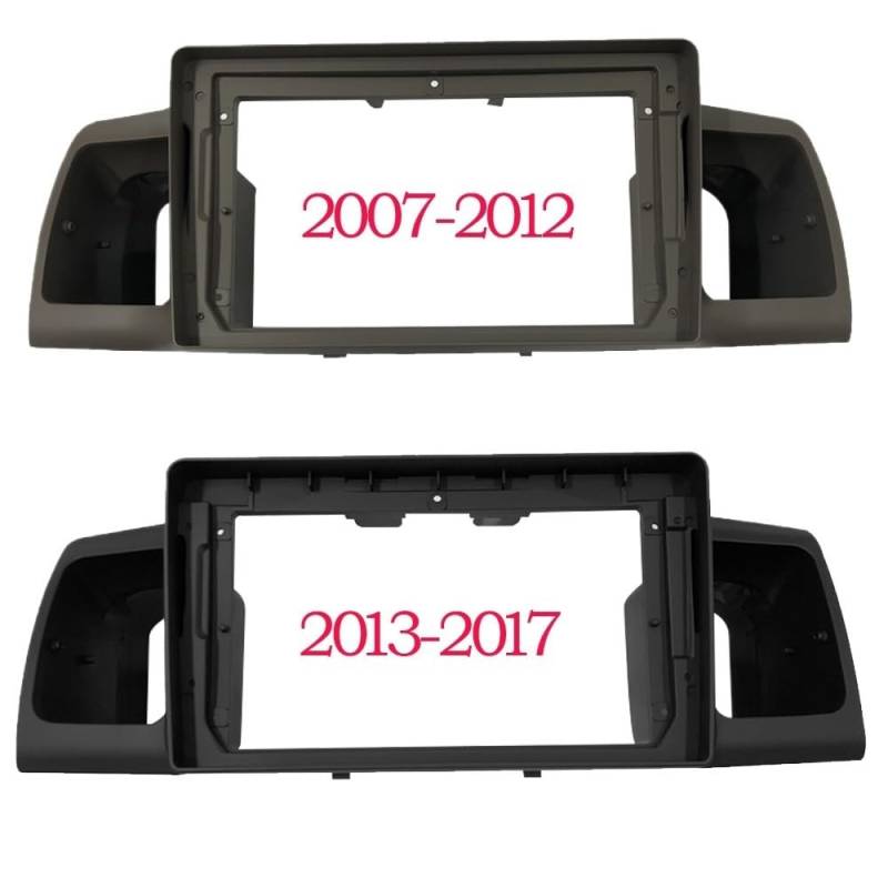 Autoradio Radioblende Doppel 9-Zoll-Autoradio-Center-Stereo-Radio GPS-Plattenrahmen-Fascia-Ersatz/Passend for Toyota Corolla E120 Corolla EX 2007-17 Dash Kit Autoradio Radioblende Doppel(Frame 2007- von YTRAVHI