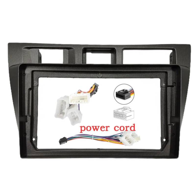 Autoradio Radioblende Doppel Auto 2 Din Audio Frontplatte Blendenrahmen/Passend for Toyota MARK II 2005 9 Zoll Großbildradio Stereo Panel Armaturenbretthalterung Umrüstsatz Autoradio Radioblende Dop von YTRAVHI