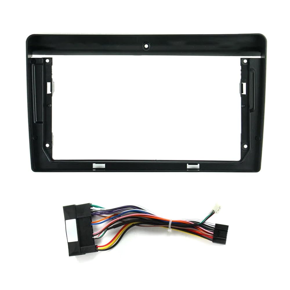 Autoradio Radioblende Doppel Auto Zubehör 2 Din 9 Zoll Radio Fascia DVD GPS MP5 Panel Rahmen/Fit for Hyundai Azera 2008 + Dashboard halterung Kits Autoradio Radioblende Doppel(Frame Cable) von YTRAVHI