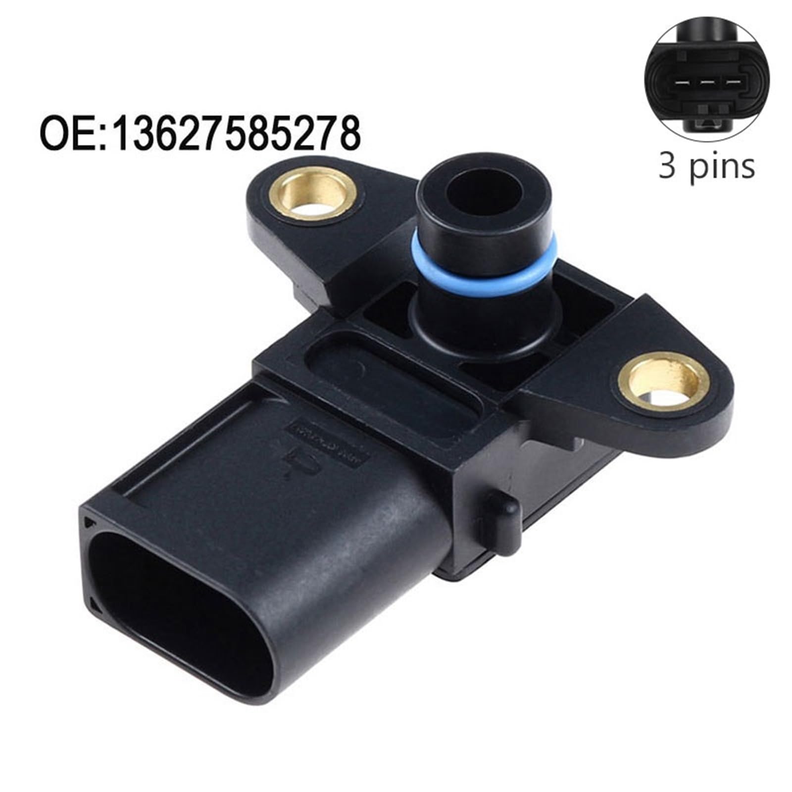 Saugrohrdrucksensor Map-Sensor/Passend for BMW 1 3 Serie E60 E87 E90 13627585278 13628617097 Kraftstoffeinspritzschienen-Drucksensor von YTRAVHI