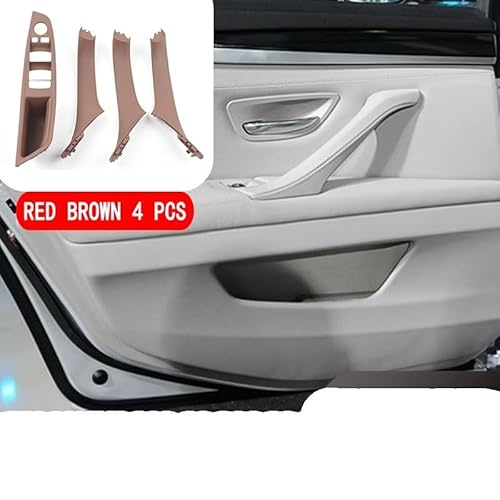 Türgriff innen, Auto Ersatz Türgriff Innen Rechts/Passend for BMW 5er 520 523 525 528 530 Autoinnenraum, verbesserte Version, Türgriff, innere Türverkleidungsabdeckung(4pcs set RED BROWN) von YTRAVHI