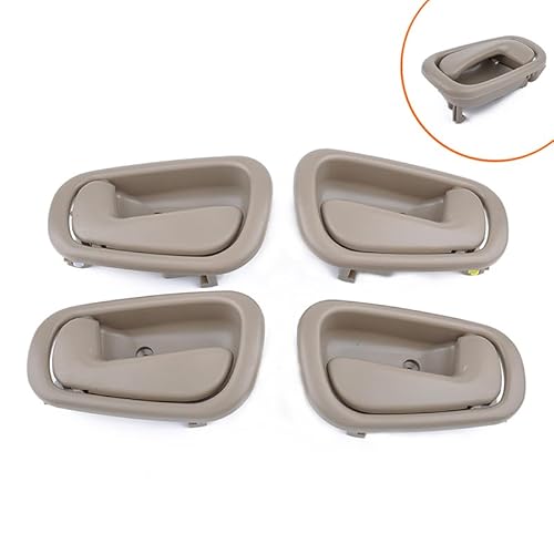 Türgriff innen, Auto Ersatz Türgriff Innen Rechts 4 Teile/satz/Passend for 1998-2002 Toyota Corolla Chevy Prizm Auto-Innentürgriff Auto-Innentürgriffe Knöpfe Autozubehör(Beige) von YTRAVHI