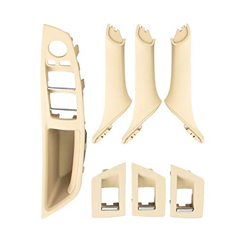 Türgriff innen, Auto Ersatz Türgriff Innen Rechts 7 Teile/los LHD RHD/Fit for Bmw 5 Serie F10 F18 525 530 535 540 2010-2017 Auto Innen Tür Griff Panel Pull Trim Cover Kit(Left Beige 7Pc) von YTRAVHI