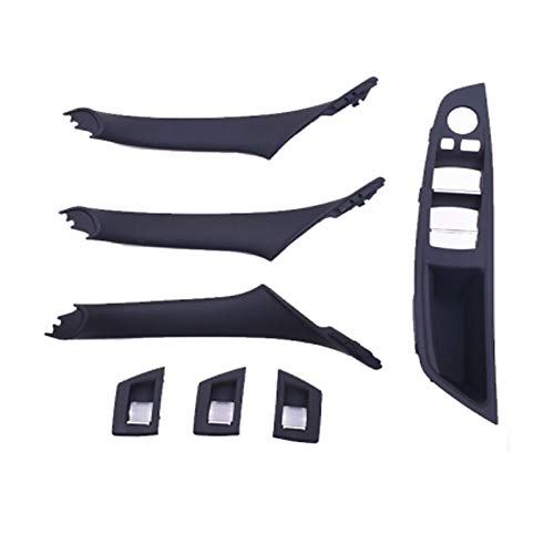 Türgriff innen, Auto Ersatz Türgriff Innen Rechts 7 Teile/los LHD RHD/Fit for Bmw 5 Serie F10 F18 525 530 535 540 2010-2017 Auto Innen Tür Griff Panel Pull Trim Cover Kit(Right Black 7Pc) von YTRAVHI