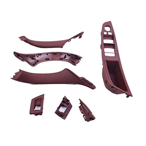 Türgriff innen, Auto Ersatz Türgriff Innen Rechts 7 Teile/los LHD RHD/Fit for Bmw 5 Serie F10 F18 525 530 535 540 2010-2017 Auto Innen Tür Griff Panel Pull Trim Cover Kit(Right Red Wine 7Pc) von YTRAVHI