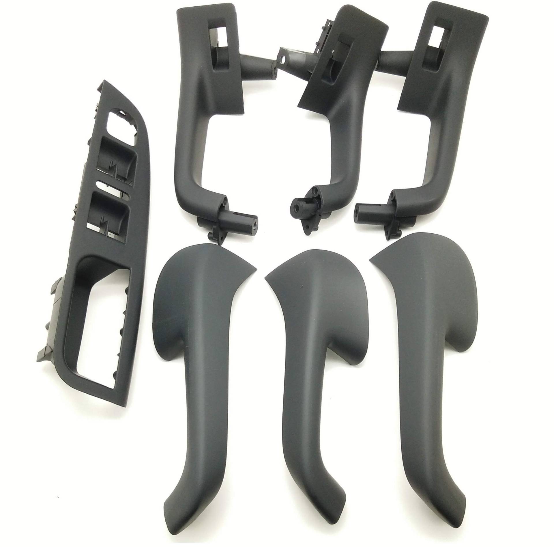 Türgriff innen, Auto Ersatz Türgriff Innen Rechts 8-teiliges schwarzes Innentürgriff-Halteabdeckungsset/Passend for VW Golf 5 GTi MK5 / Passend for Jetta MK5(7pcs) von YTRAVHI