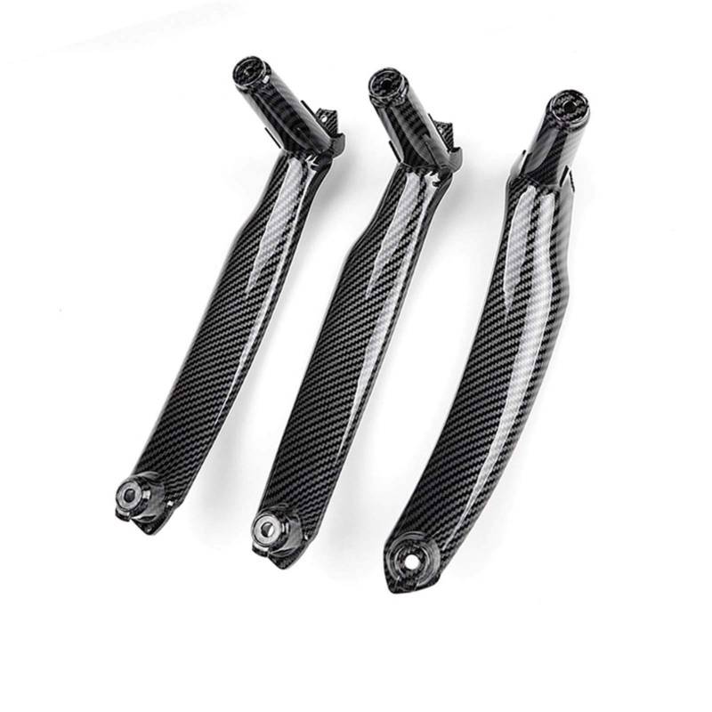 Türgriff innen, Auto Ersatz Türgriff Innen Rechts Auto links rechts Carbon Fiber Innentür Armlehne Griff Innenverkleidung Pull Trim Abdeckung/Passend for BMW E70 E71 E72 X5 X6 2007-2013(LHD 3Pcs) von YTRAVHI