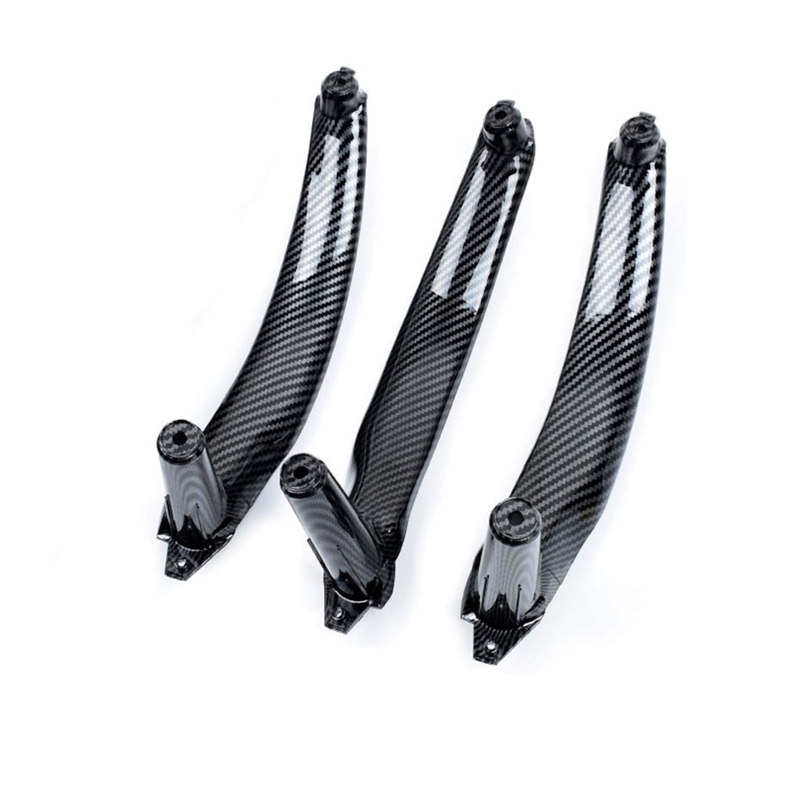 Türgriff innen, Auto Ersatz Türgriff Innen Rechts Auto links rechts Carbon Fiber Innentür Armlehne Griff Innenverkleidung Pull Trim Abdeckung/Passend for BMW E70 E71 E72 X5 X6 2007-2013(RHD 3Pcs) von YTRAVHI