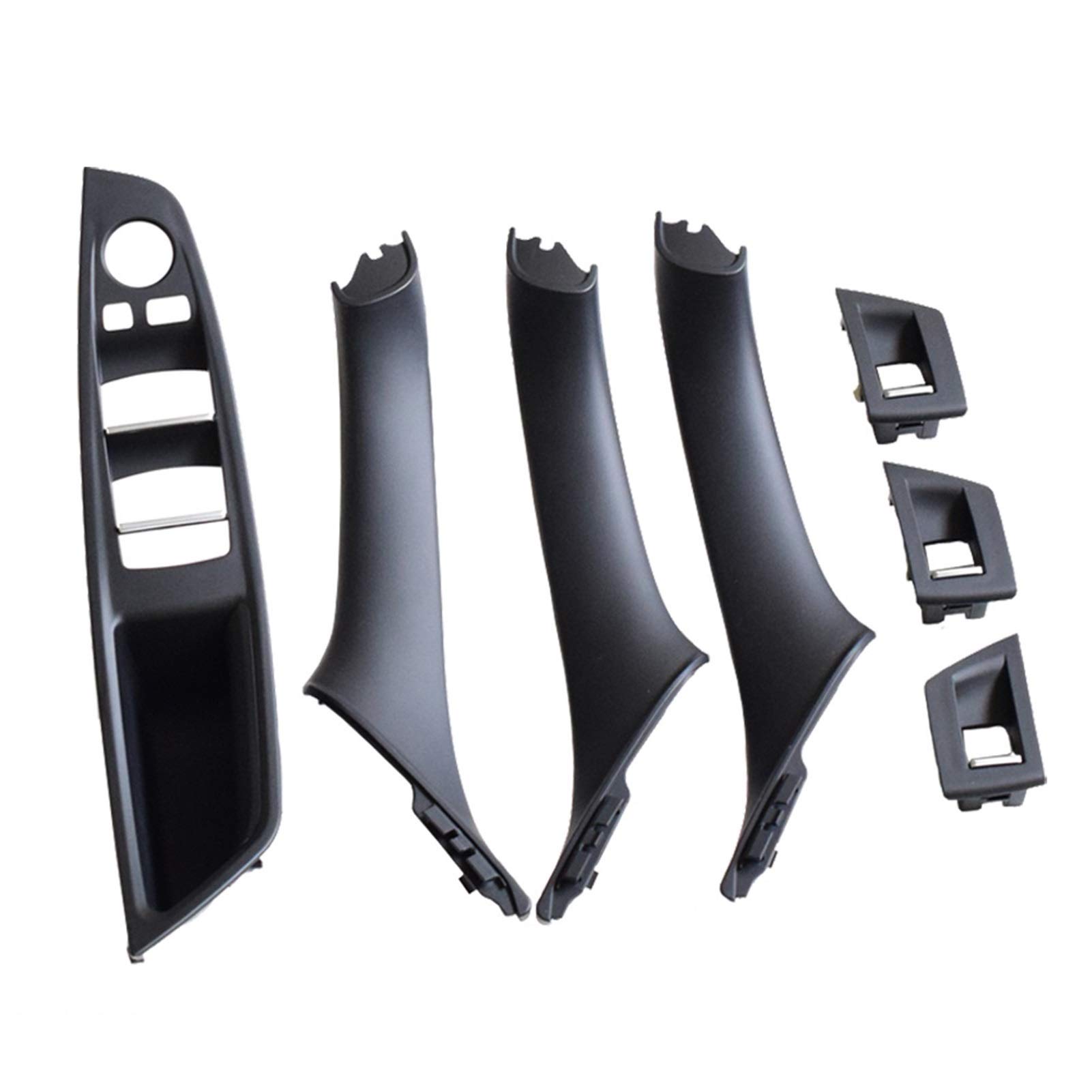 Türgriff innen, Auto Ersatz Türgriff Innen Rechts Innentürgriff/Passend for BMW 5 Serie F10 F11 535i 550i 535d 530i 520i Limousine ABS-Panel Pull Trim-Abdeckung 51417225858 51417225854(Black 7Pcs) von YTRAVHI