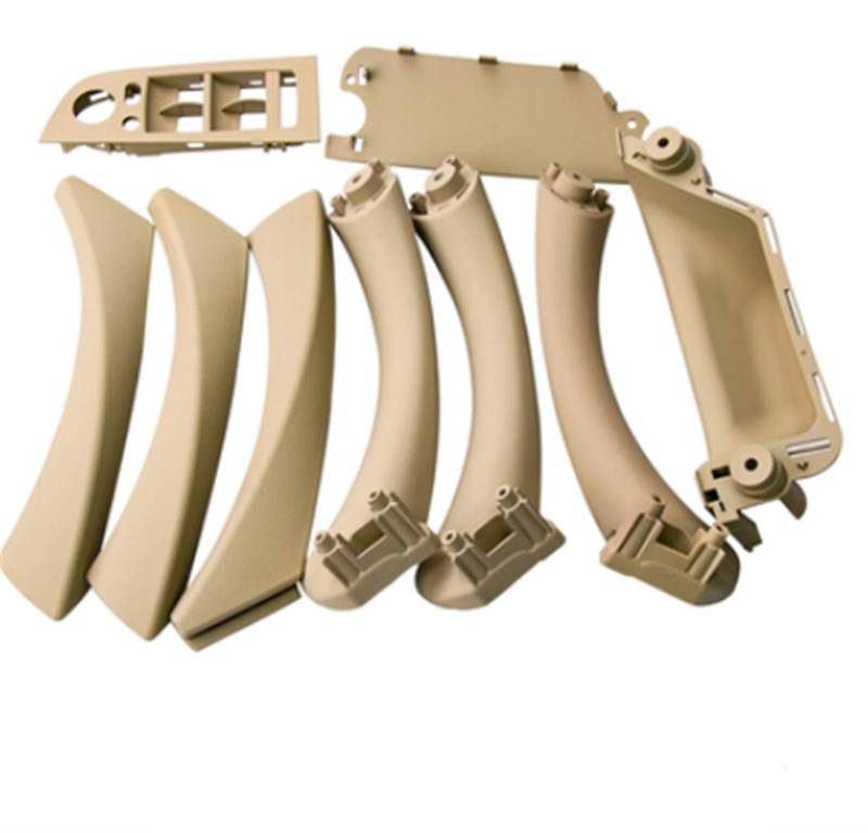 Türgriff innen, Auto Ersatz Türgriff Innen Rechts Innentürgriff-Verkleidungssatz/Passend for BM-W E90 E91 3er-Serie 2004-2012 Limousine, Zugverkleidung, Autozubehör(Beige 9 Pcs) von YTRAVHI